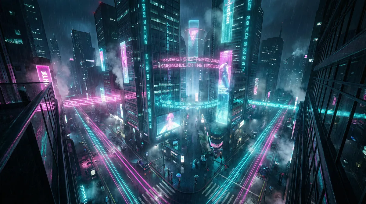 扫黑风暴23集免费观看 竖屏短剧平台首页背景 - 赛博朋克都市夜景